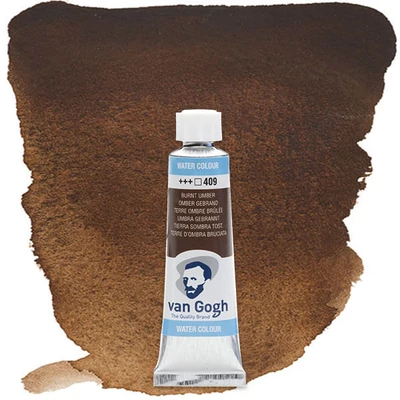 Culori acuarelă Talens Van Gogh în tub 10 ml - 409, burnt umber