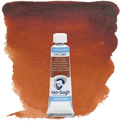 Culori acuarelă Talens Van Gogh în tub 10 ml - 411, burnt sienna