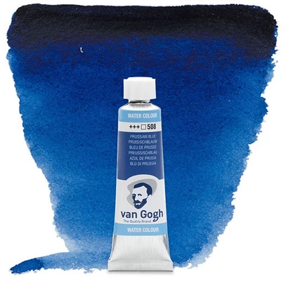 Culori acuarelă Talens Van Gogh în tub 10 ml - 508, prussian blue