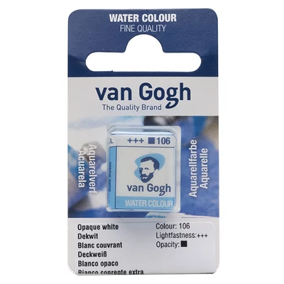 Culori acuarelă Talens Van Gogh în recipient de 1/2 - 106, opaque white