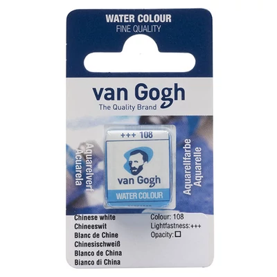 Culori acuarelă Talens Van Gogh,  în recipient 1/2  - 108, chinese white