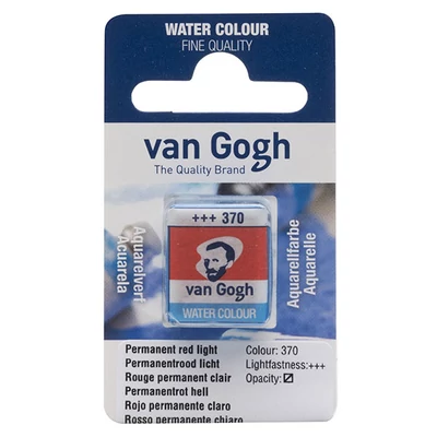 Culori acuarelă Talens Van Gogh în recipient de 1/2 - 370, permanent red light