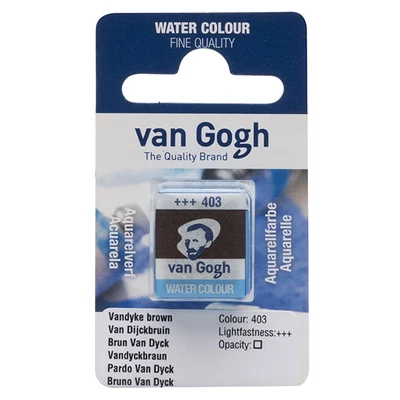 Culori acuarelă Talens Van Gogh în recipient de 1/2 - 403, Vandyke brown