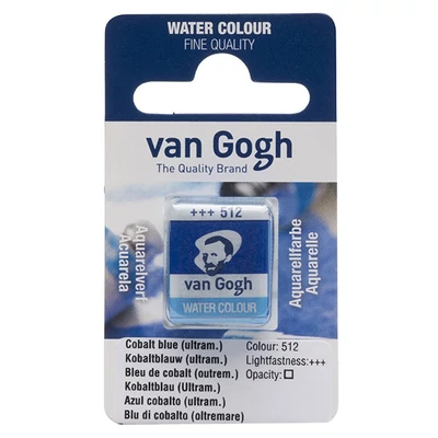 Culori acuarelă Talens Van Gogh în recipient de 1/2 - 512, cobalt blue (ultramarine)