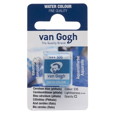 Culori acuarelă Talens Van Gogh în recipient de 1/2 - 535, cerulean blue (phthalo)