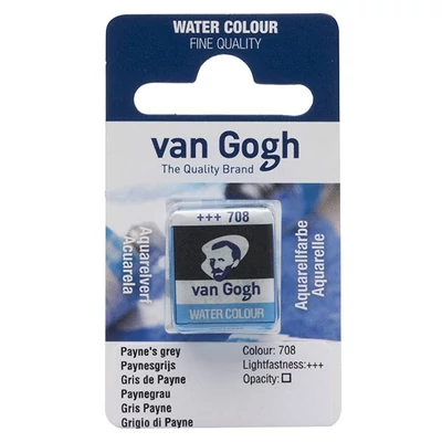 Culori acuarelă Talens Van Gogh în recipient de 1/2 - 708, Payne's grey