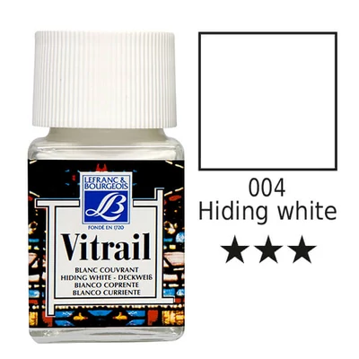 Vopsea de sticlă pe bază de rășină Vitrail, 50 ml - alb