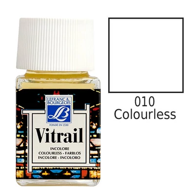 Vopsea de sticlă pe bază de rășină Vitrail, 50 ml - incoloră