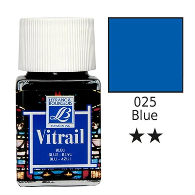 Vopsea de sticlă pe bază de rășină Vitrail, 50 ml - albastru