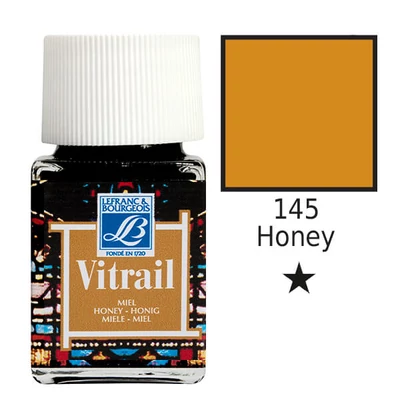 Vopsea sticlă pe baza de rasina Vitrail, 50 ml - galben miere