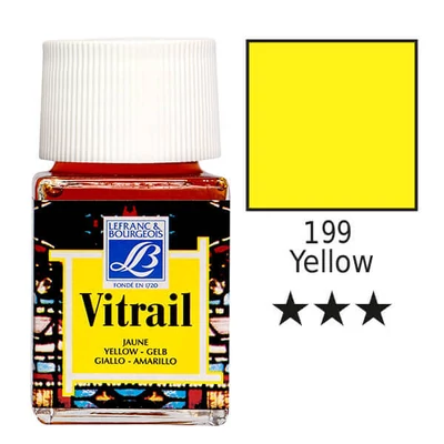 Vopsea sticlă pe baza de rasina Vitrail, 50 ml - galben
