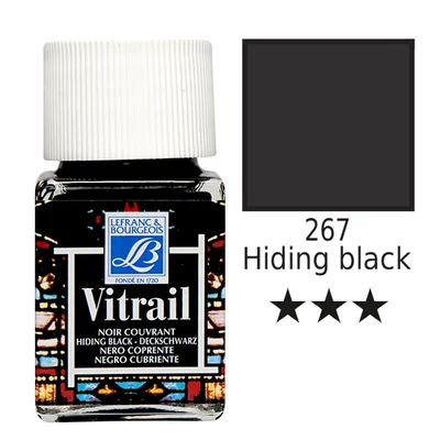 Vopsea sticlă pe baza de rasina Vitrail, 50 ml - neagra
