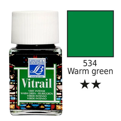 Vopsea de sticlă pe baza de rasina Vitrail, 50 ml - verde cald