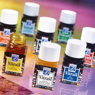 Vopsea sticlă pe bază de rășină Vitrail, 50 ml - in diverse culori