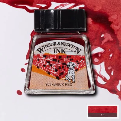 Cerneală Winsor&Newton, 14 ml - 040, roșu cărămidă