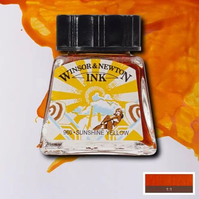 Cerneală Winsor&Newton, 14 ml - 633, galben strălucitor