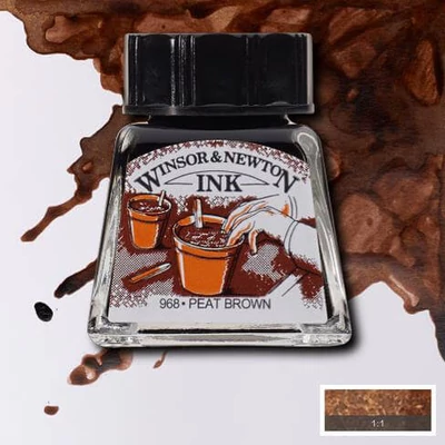 Cerneală Winsor&Newton, 14 ml - 469, maro turbă