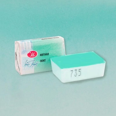 Culori acuarelă White Nights în recipient de 2,5 ml, pastel - 735, mint