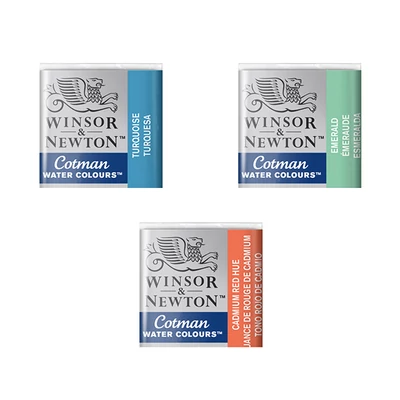 Culori acuarelă  Winsor&amp;Newton Cotman in recipient  1/2  - in diverse culori