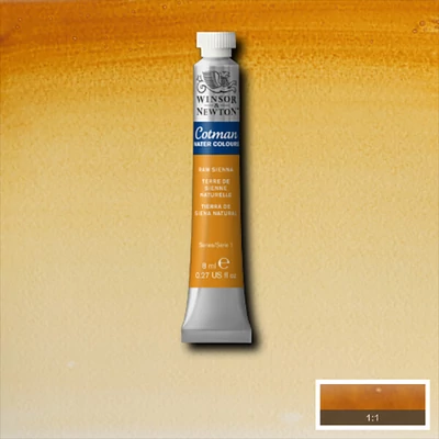 Culori acuarelă Winsor&amp;amp;Newton Cotman în tub 8 ml - 552, raw sienna