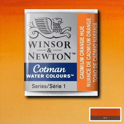Culori acuarelă Winsor&amp;amp;Newton Cotman în recipient 1/2 - 090, cadmium orange hue