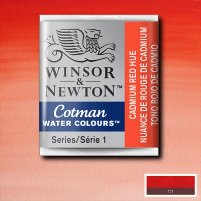 Culori acuarelă Winsor&Newton Cotman în recipient 1/2 - 095, cadmium red hue