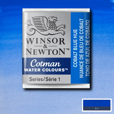 Culori acuarelă Winsor&Newton Cotman în recipient 1/2 - 179, cobalt blue hue