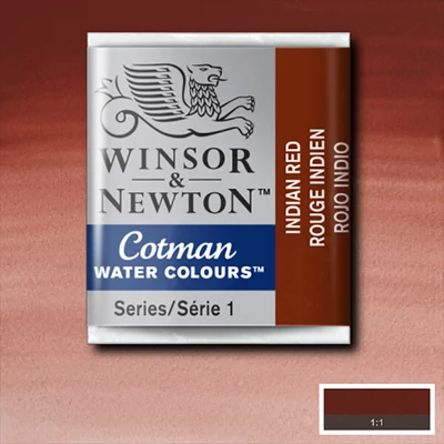 Culori acuarelă Winsor&Newton Cotman în recipient 1/2 - 317, indian red