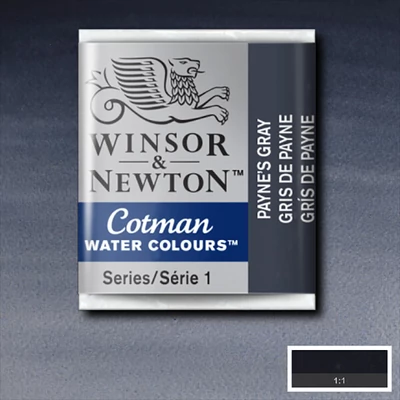 Culori acuarelă Winsor&Newton Cotman în recipient 1/2 - 465, payne's gray