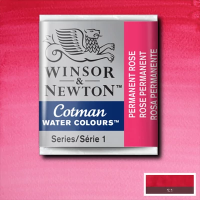 Culori acuarelă Winsor&Newton Cotman în recipient 1/2 - 502, permanent rose