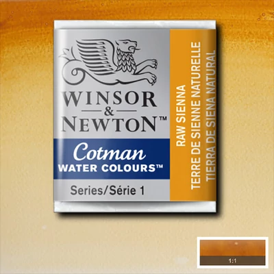 Culori acuarelă Winsor&Newton Cotman în recipient 1/2 - 552, raw sienna
