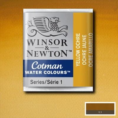 Culori acuarelă Winsor&Newton Cotman în recipient 1/2 - 744, yellow ochre
