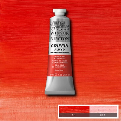 Winsor&amp;amp;Newton Griffin Alkyd Culori ulei, 37 ml - 095, cadmium red medium hue