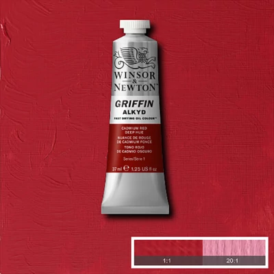 Winsor&amp;amp;Newton Griffin Alkyd Culori ulei, 37 ml - 098, cadmium red deep hue