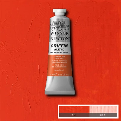 Winsor&amp;amp;Newton Griffin Alkyd Culori ulei, 37 ml - 101, cadmium red ligh hue
