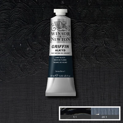 Winsor&amp;amp;Newton Griffin Alkyd Culori ulei, 37 ml - 337, lamp black