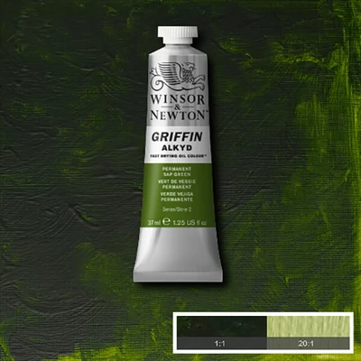 Winsor&amp;amp;Newton Griffin Alkyd Culori ulei, 37 ml - 503, permanent sap green