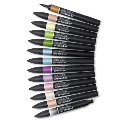 Set markere cu alcool cu două vârfuri ProMarker - 12+1 buc, Manga Fantasy