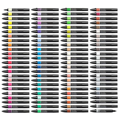 Set markere cu alcool cu două vârfuri ProMarker- 96 buc, superbig box set
