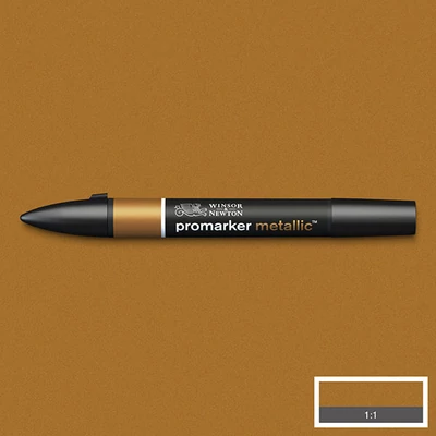ProMarker Metallic marker cu alcool cu două vârfuri  - red gold