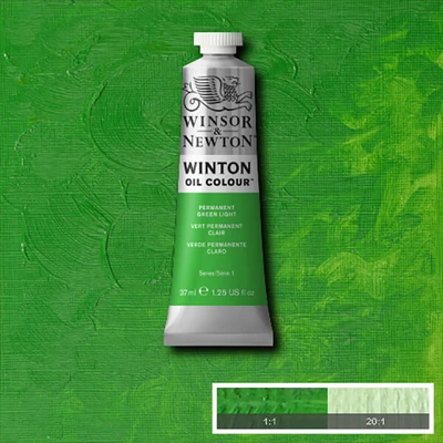 Winsor&amp;Newton Winton Culori ulei, 37 ml - 483, permanent green light