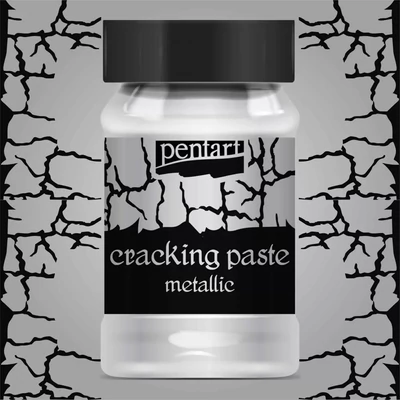Pentart pastă de crăpare metalizată, componenta 2, 100 ml – argintie