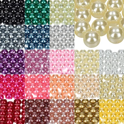 Mărgele de ceară acrilică Tekla, 8 mm, 32 buc - în diverse culori