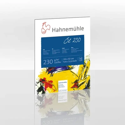 Hahnemühle Öl 230 bloc de hârtie pentru pictură în ulei și acrilic, 230 g, 10 coli, 24x32 cm