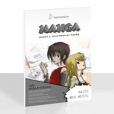Hahnemühle Manga Layout &amp; Illustration bloc de hârtie pentru manga, 80 g, 40 coli, A4