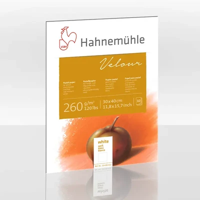 Hahnemühle Pastel Velour bloc de hârtie pentru pastel, 260 g, 10 coli, 30x40 cm