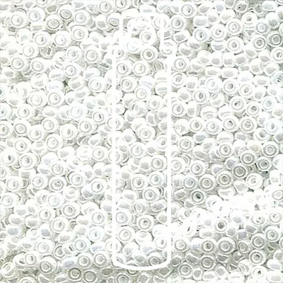 Mărgele de sticlă japoneze Miyuki, mărgele rocailles  11/0 - White Pearl Ceylon