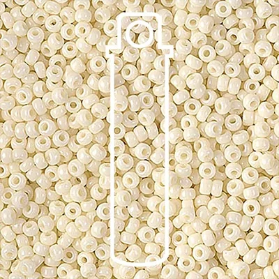 Mărgele de sticlă japoneze Miyuki, mărgele rocailles  11/0 - Ivory Pearl Ceylon