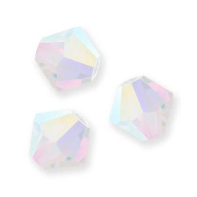 Colier din Mărgele conice de cristal  Preciosa, 4 mm - Crystal AB2x