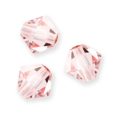 Colier din Mărgele conice de  cristal Preciosa, 4 mm - Light Rose